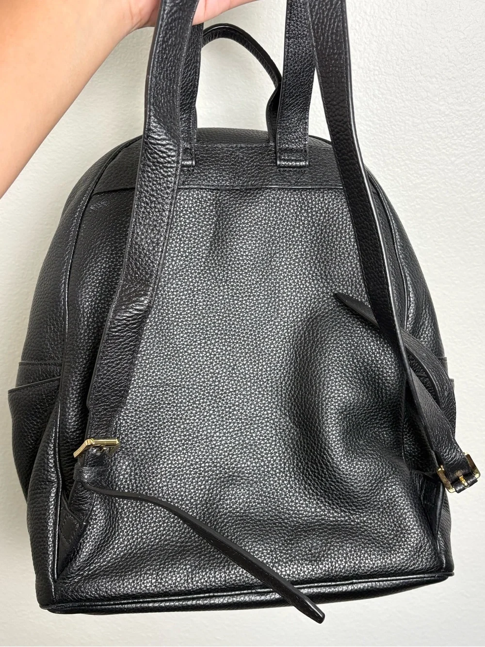 Michael Kors Black Backpack with Gold Hardware